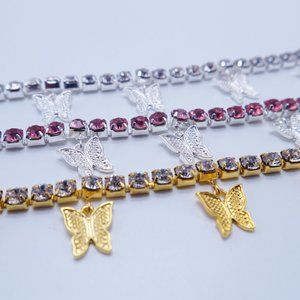 Butterfly Diamond Anklet